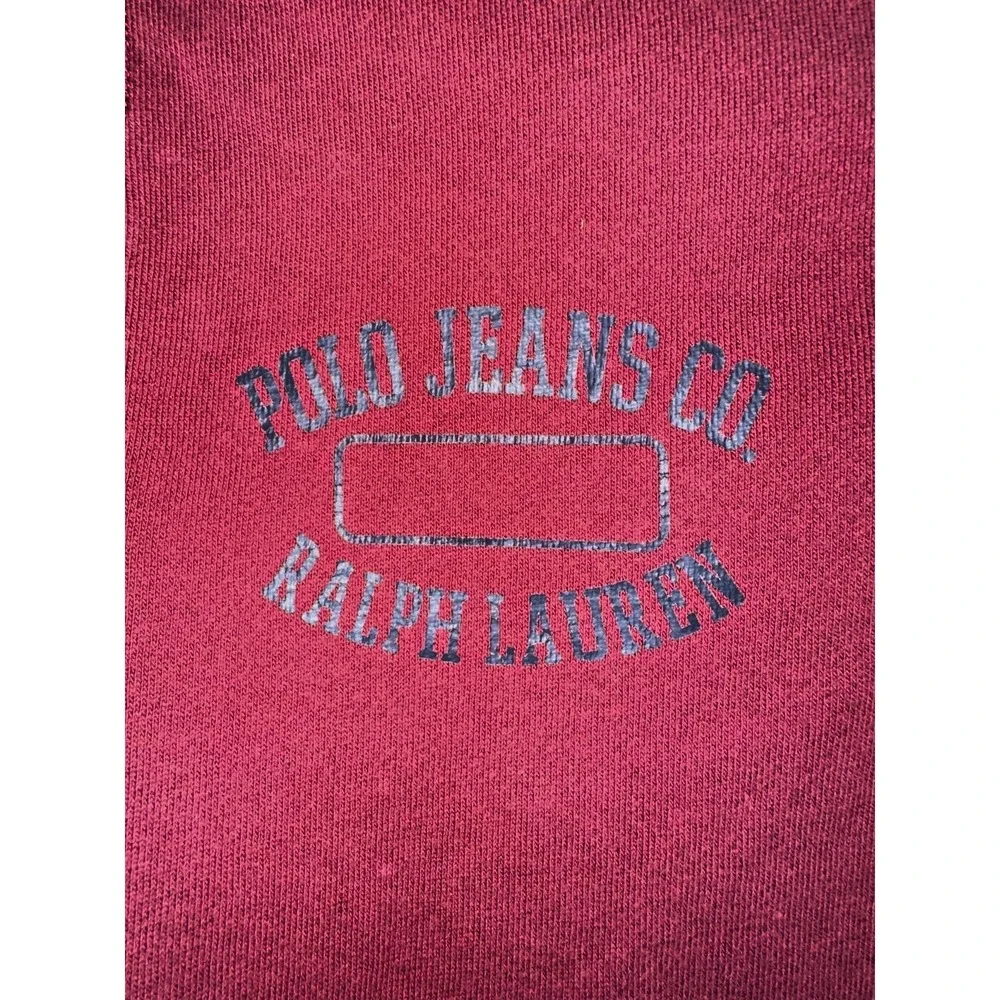 Ralph Lauren Polo Jeans Co Hoodie‎ Full Zip Sweatshirt Mens Large Red Blue